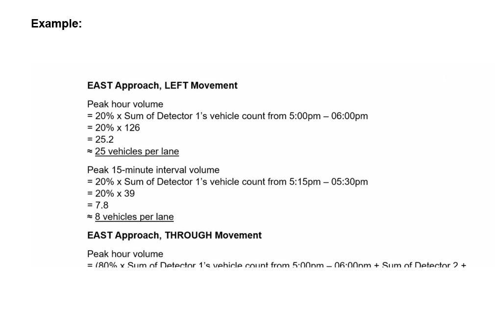 Q1. Calculate the peak hour volumes and peak | Chegg.com