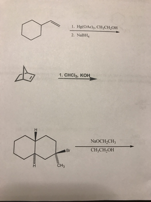 Solved Provide products for each reaction including all | Chegg.com