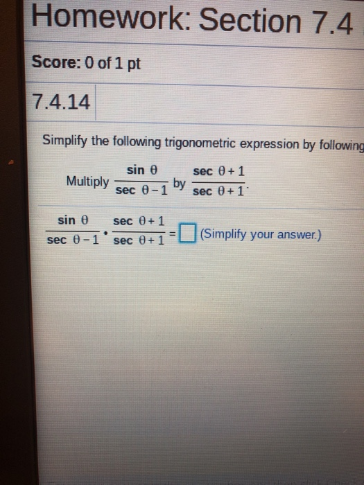 Solved Homework: Section 7.4 Score: 0 Of 1 Pt 7.4.14 | Chegg.com