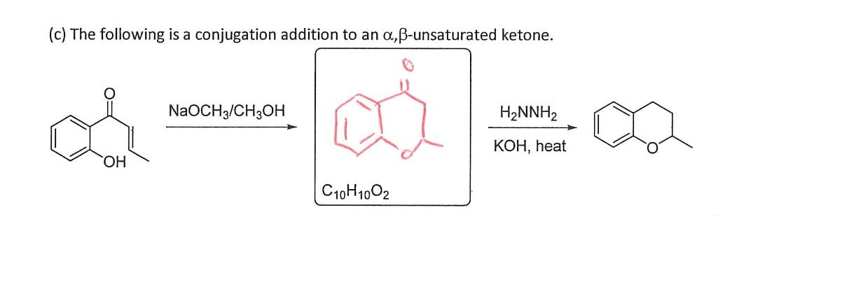 Solved (c) The following is a conjugation addition to an | Chegg.com