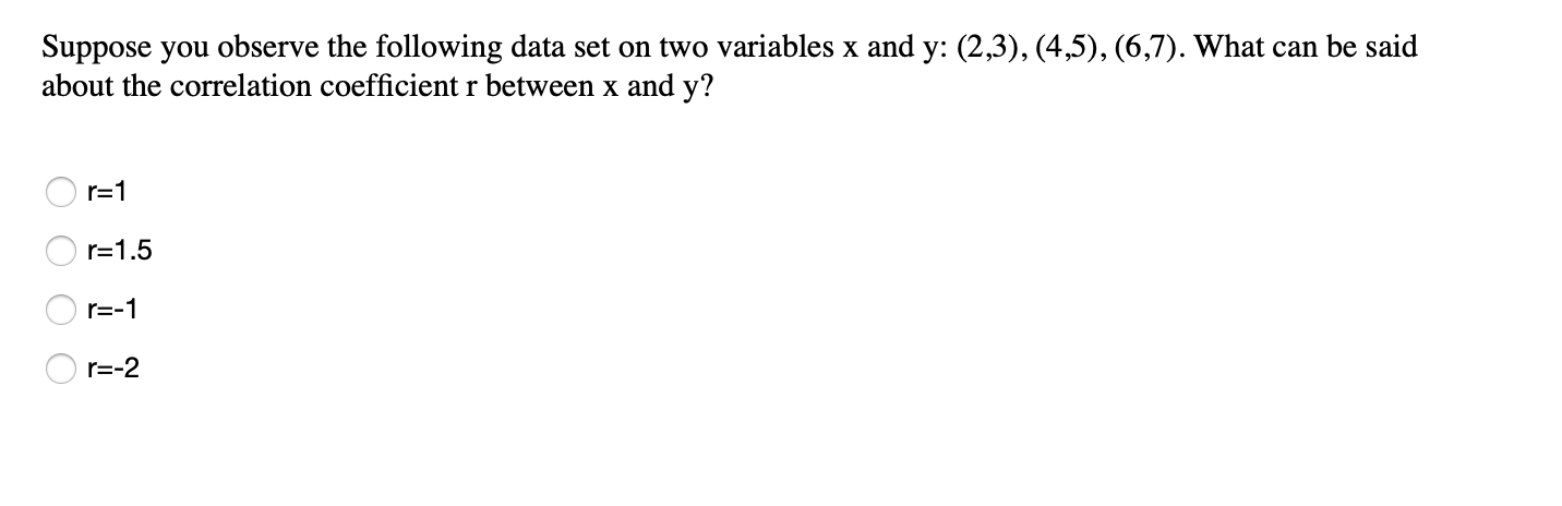 Solved Suppose You Observe The Following Data Set On Two | Chegg.com