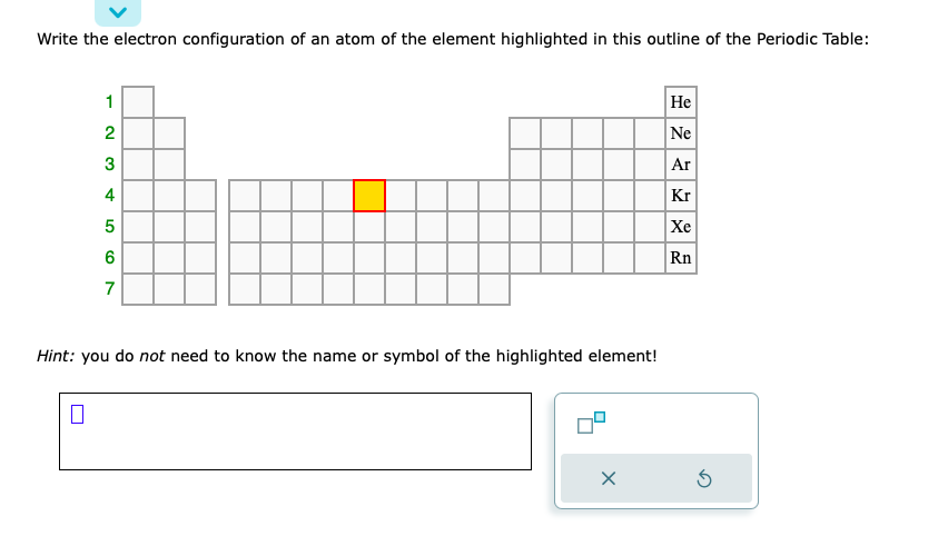 Solved Write the electron configuration of an atom of the | Chegg.com