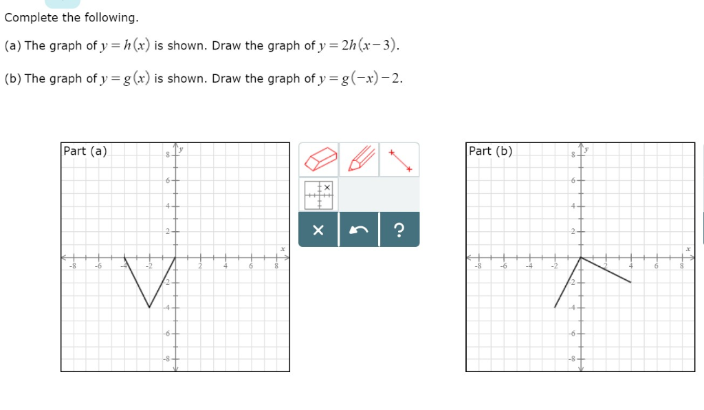 Solved Complete the following (a) The graph of y h(x) is