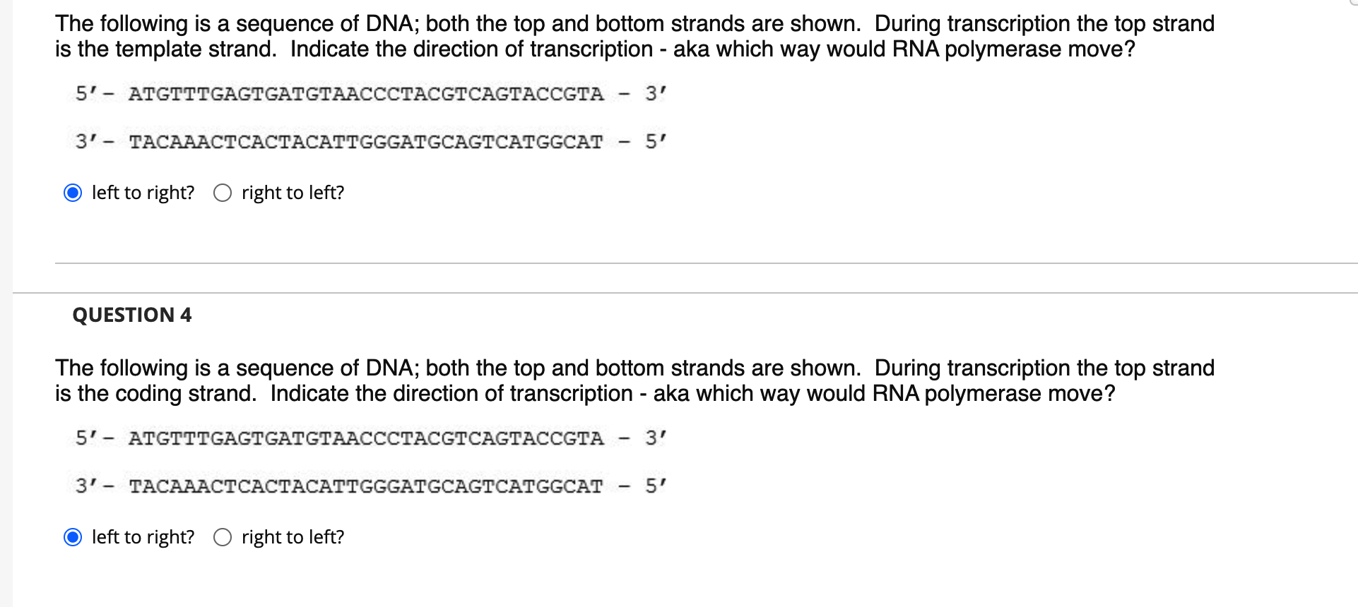 Solved The following is a sequence of DNA; both the top and | Chegg.com