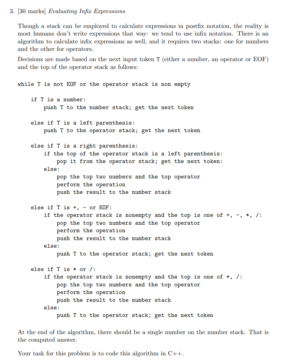 Solved Your task for this problem is to code this algorithm | Chegg.com