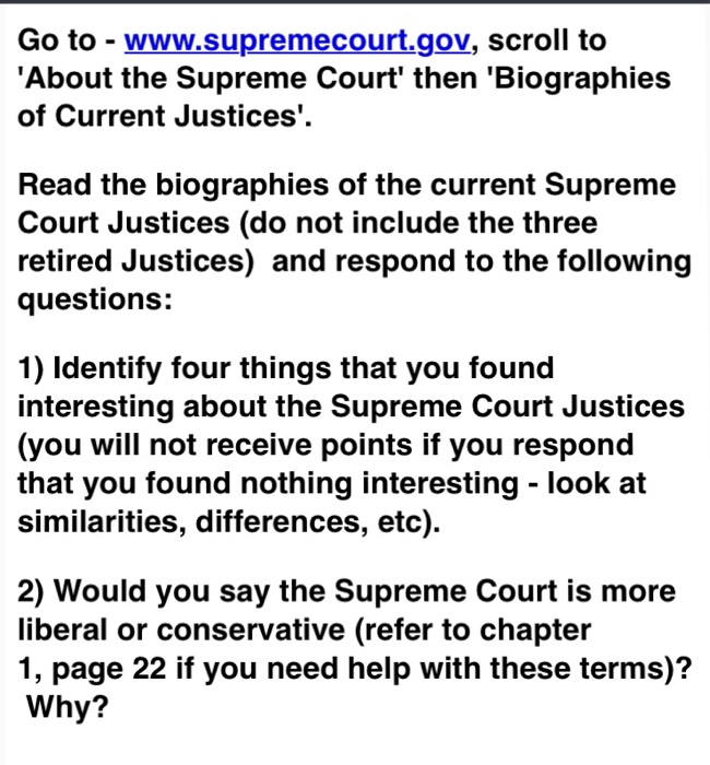 Supreme court outlet justices biographies