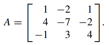 how to determine the null space of a matrix