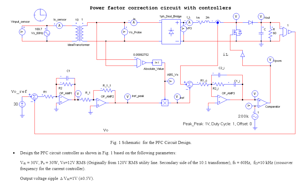 Power factor correction circuit with controllers v 1m | Chegg.com