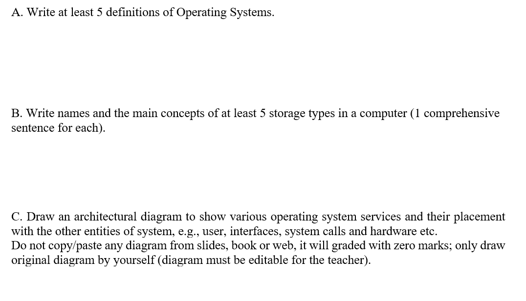 Solved Topic: Operating System And Computer Architecture | Chegg.com