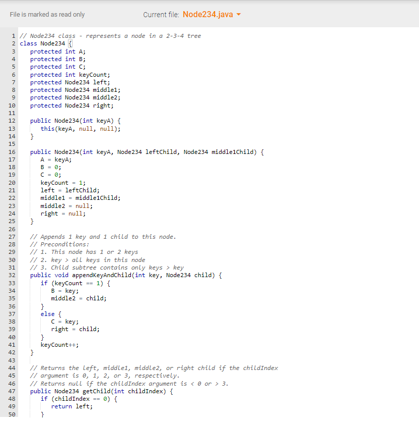 8.37 LAB: Iterable 2-3-4 tree In this lab, the | Chegg.com