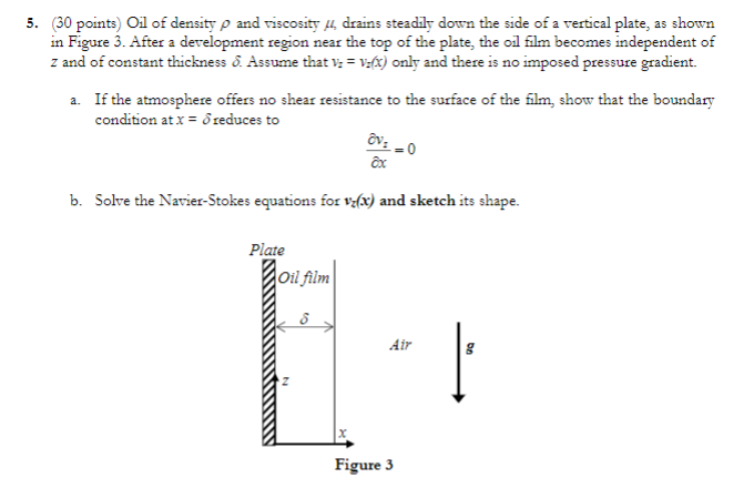 Solved fluid mechanics problem 5. (30 points) Oil of | Chegg.com