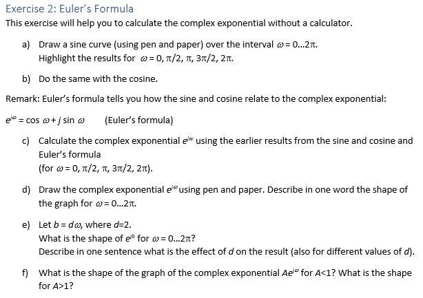 Solved Exercise 2: Euler's Formula This exercise will help | Chegg.com