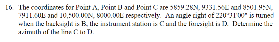 Solved 16. The coordinates for Point A, Point B and Point C | Chegg.com