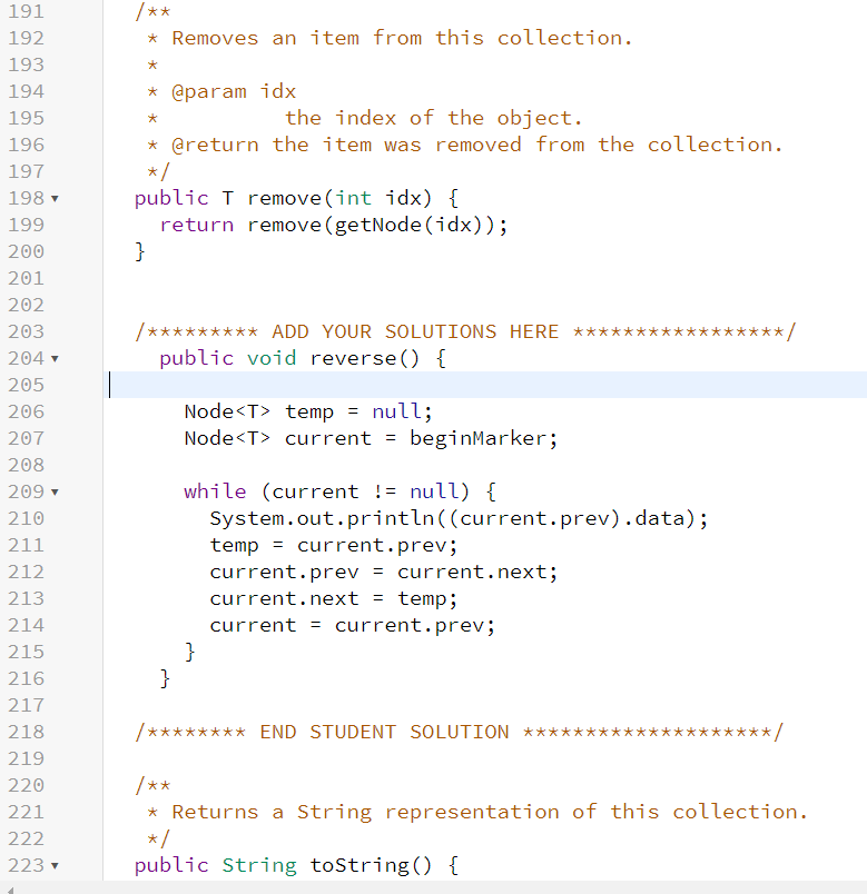 Solved I'm being asked to reverse a doubly linked list in | Chegg.com
