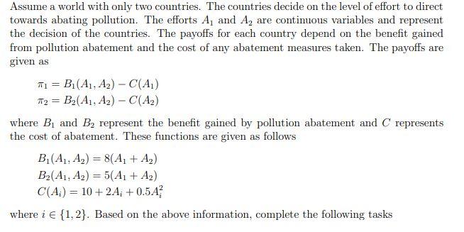 Solved Assume A World With Only Two Countries. The Countries | Chegg.com