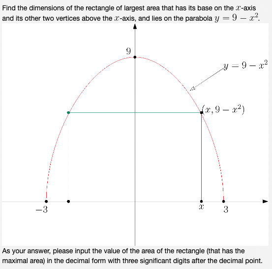 Solved Find the dimensions of the rectangle of largest area | Chegg.com