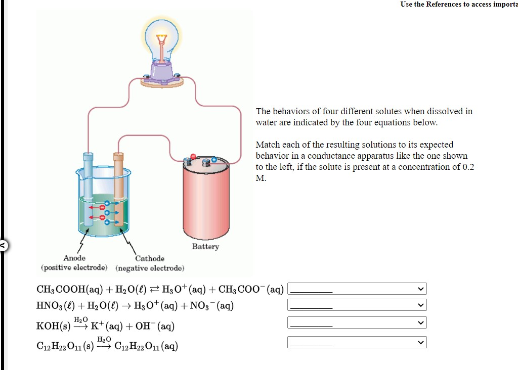 Solved The behaviors of four different solutes when | Chegg.com