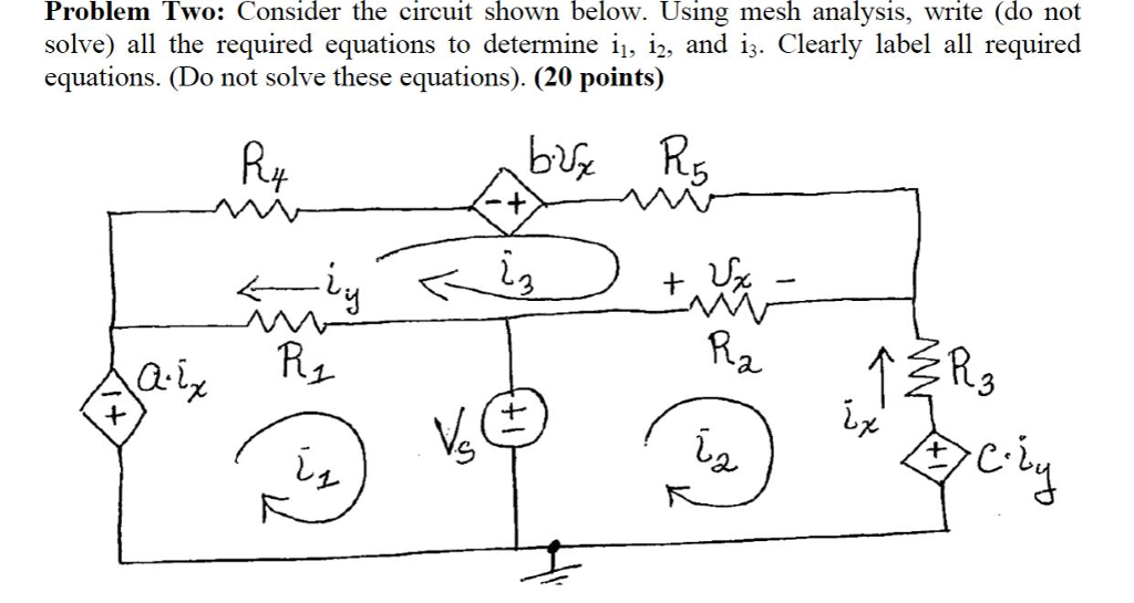 Solved Problem Two: Consider the circuit shown below. Using | Chegg.com