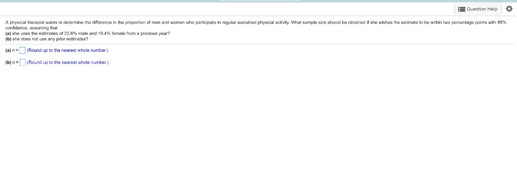 Solved Question Help * in two percentage point A physical | Chegg.com