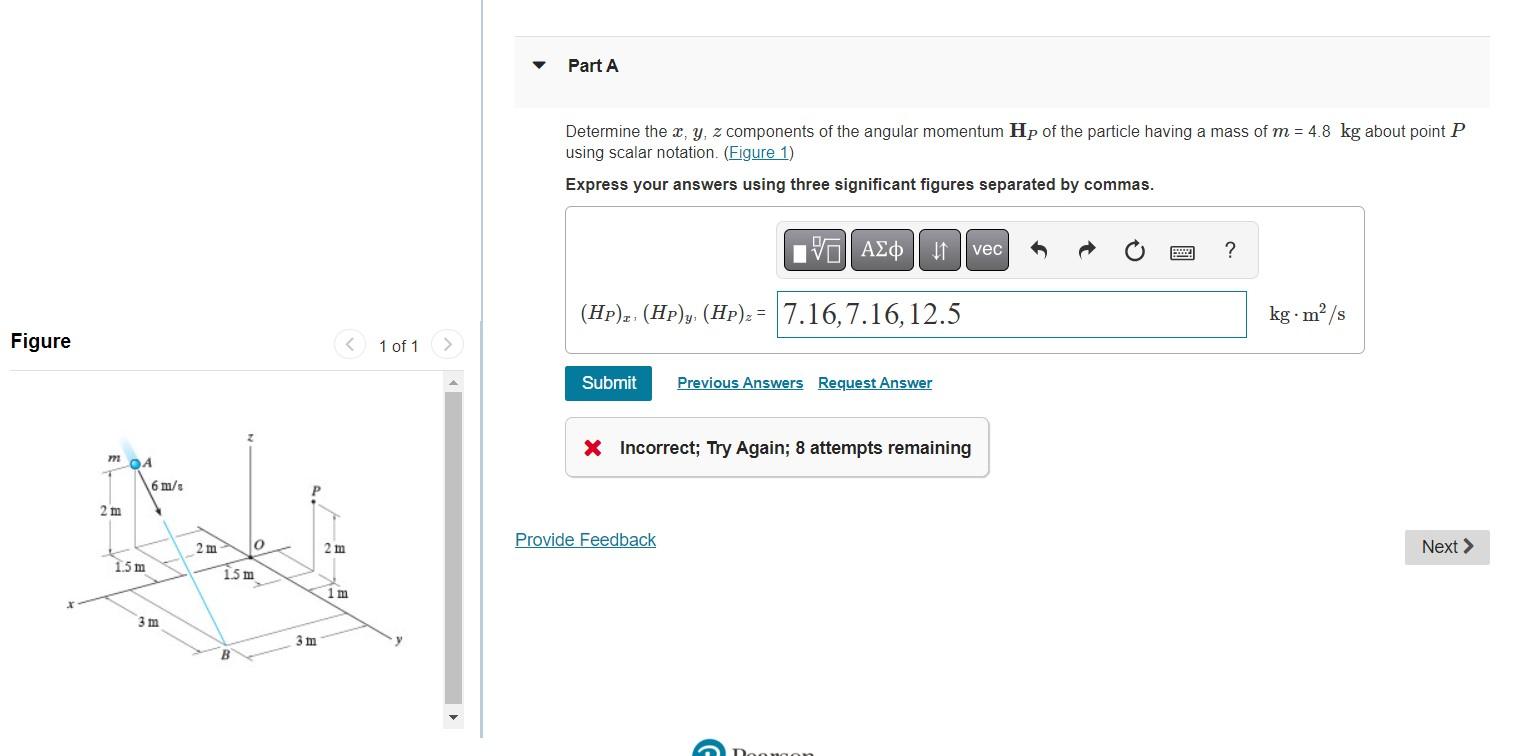 Solved Determine the x,y,z components of the angular | Chegg.com