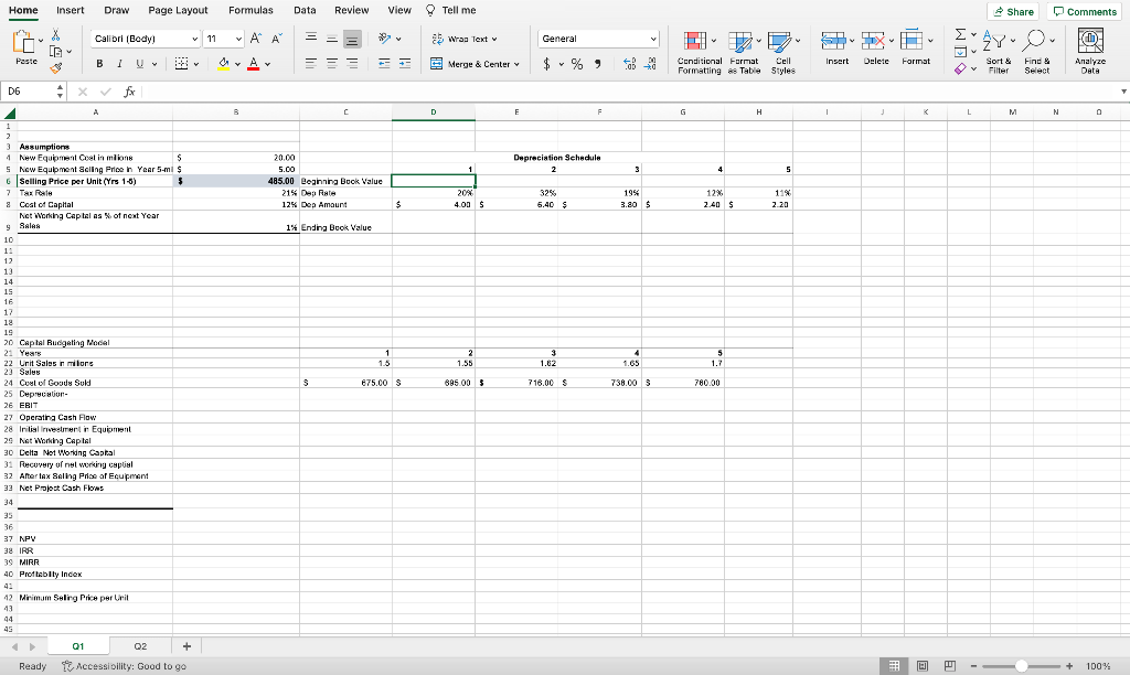 Solved 1. Howard Inc. is planning to build a plant to supply