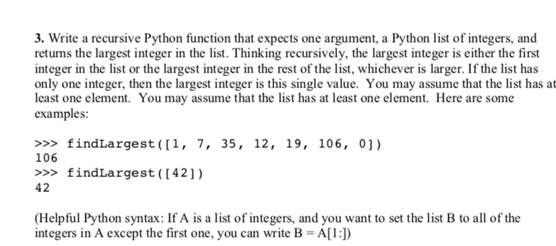 Solved 3. Write a recursive Python function that expects one | Chegg.com