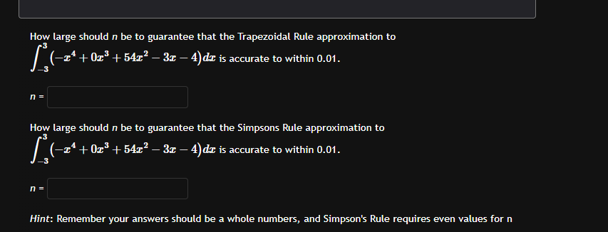 Solved 33 X4 0x3 54x2 3x 4 D N How Large Should N Be To Chegg Com   PhpEnCPsa