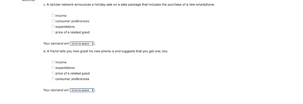 Solved ( click to select ) --> options --> ( decrease or | Chegg.com