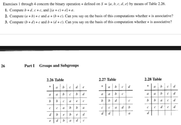 Solved Exercises L Through 4 Concern The Binary Operation * | Chegg.com