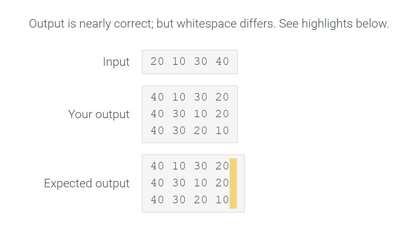 Solved How do i add the space needed at the end of | Chegg.com