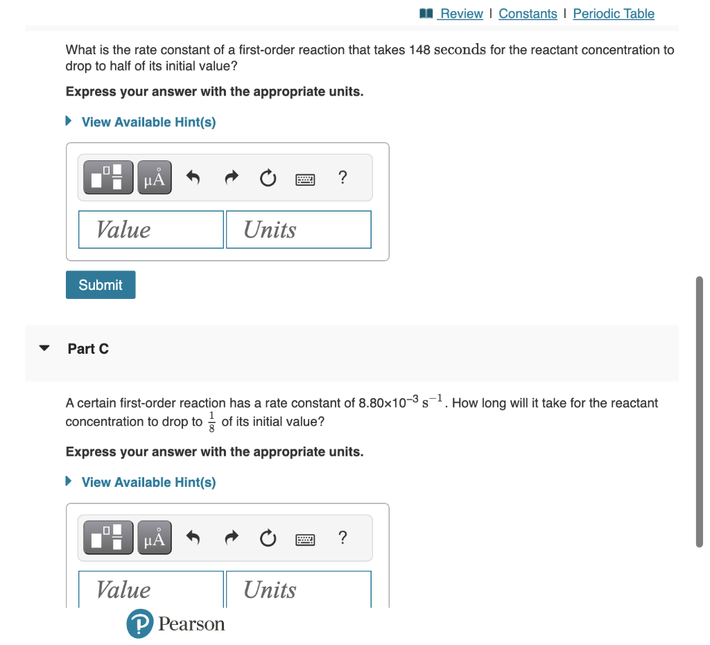 Solved Halflife equation for firstorder reactions The
