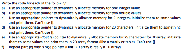 Solved Write the code for each of the following: a) Use an | Chegg.com