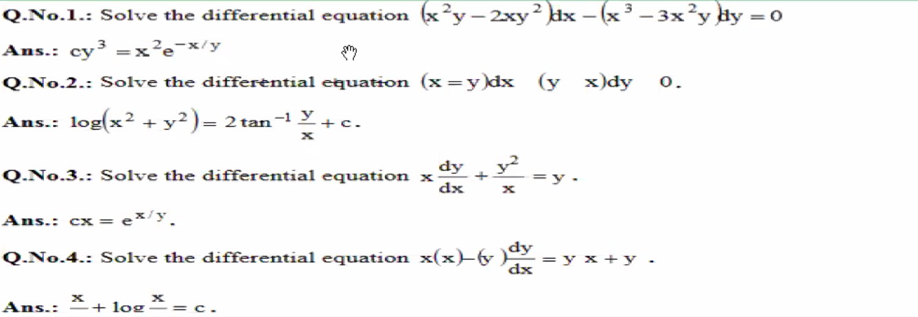 Solved Q.No.1.: Solve the differential equation (x?y-2xy 2 | Chegg.com