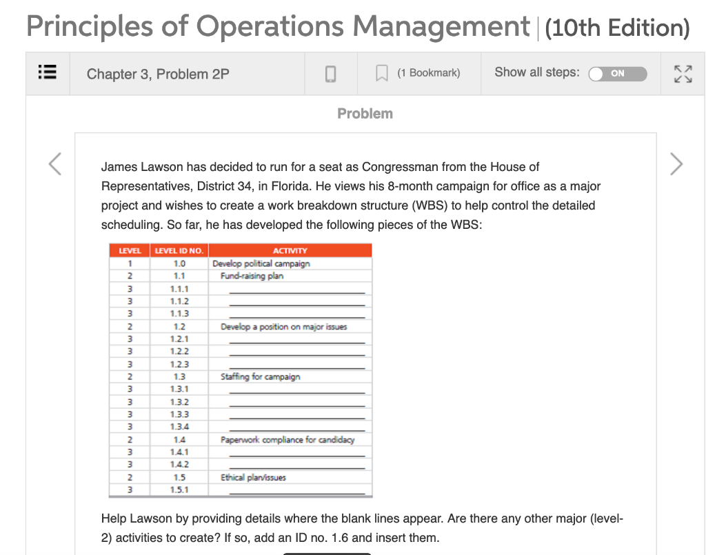 Solved Principles Of Operations Management (10th Edition) | Chegg.com