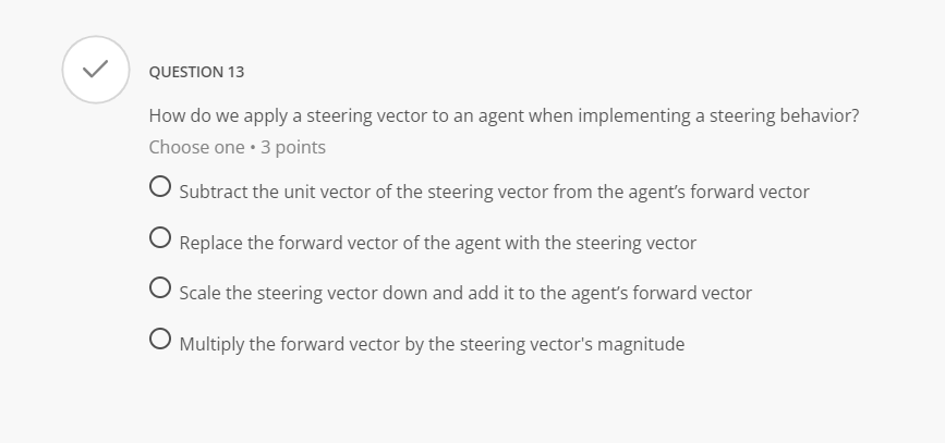 Solved QUESTION 13 How do we apply a steering vector to an | Chegg.com