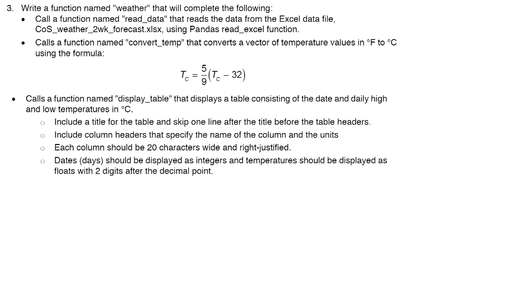 Solved 3. Write a function named 