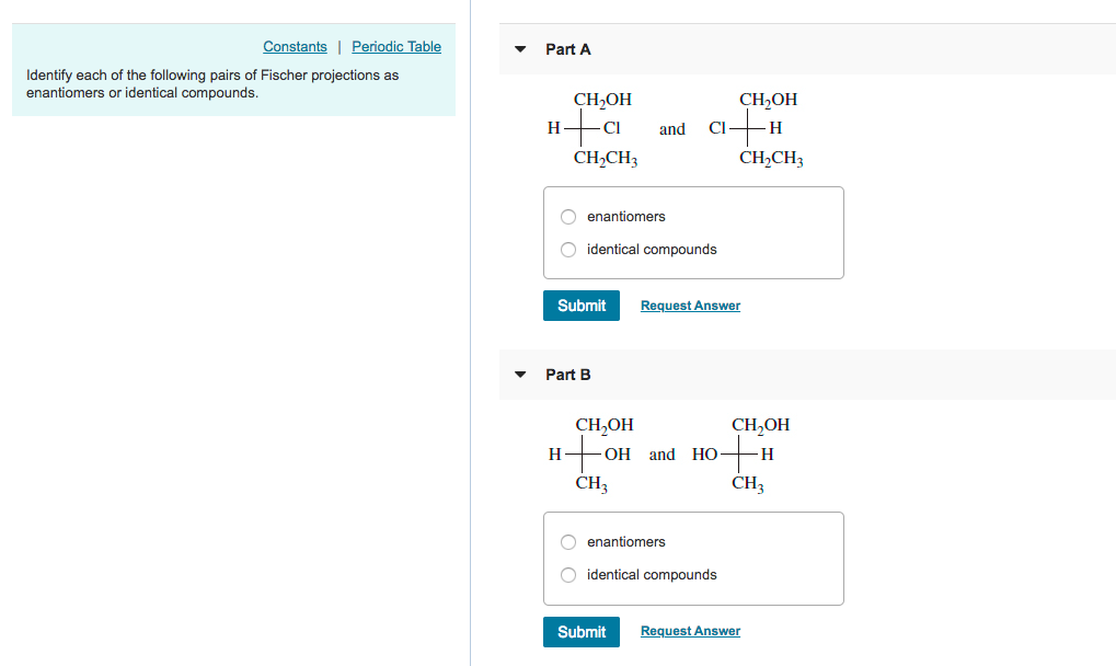 Solved Part A Identify each of the following structures as | Chegg.com