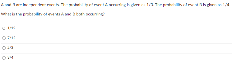 Solved A And B Are Independent Events. The Probability Of | Chegg.com