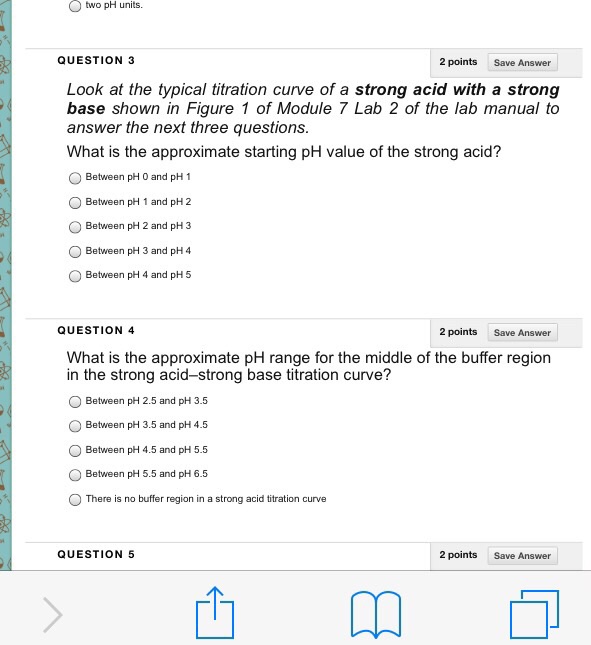 Solved two pH units. QUESTION 3 2 points Save Answer Look at | Chegg.com