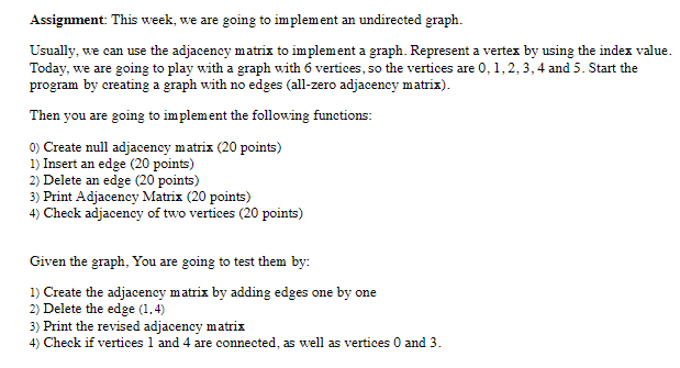 Solved Assignment: This week, we are going to implement an | Chegg.com