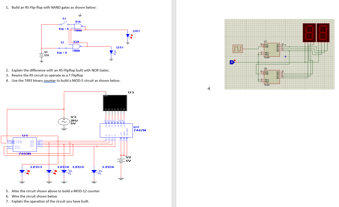 Solved 1 Build An Rs Flip Flop With Nand Gates As Shown Chegg Com