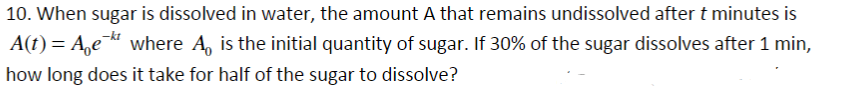 Solved 10. When sugar is dissolved in water, the amount A | Chegg.com