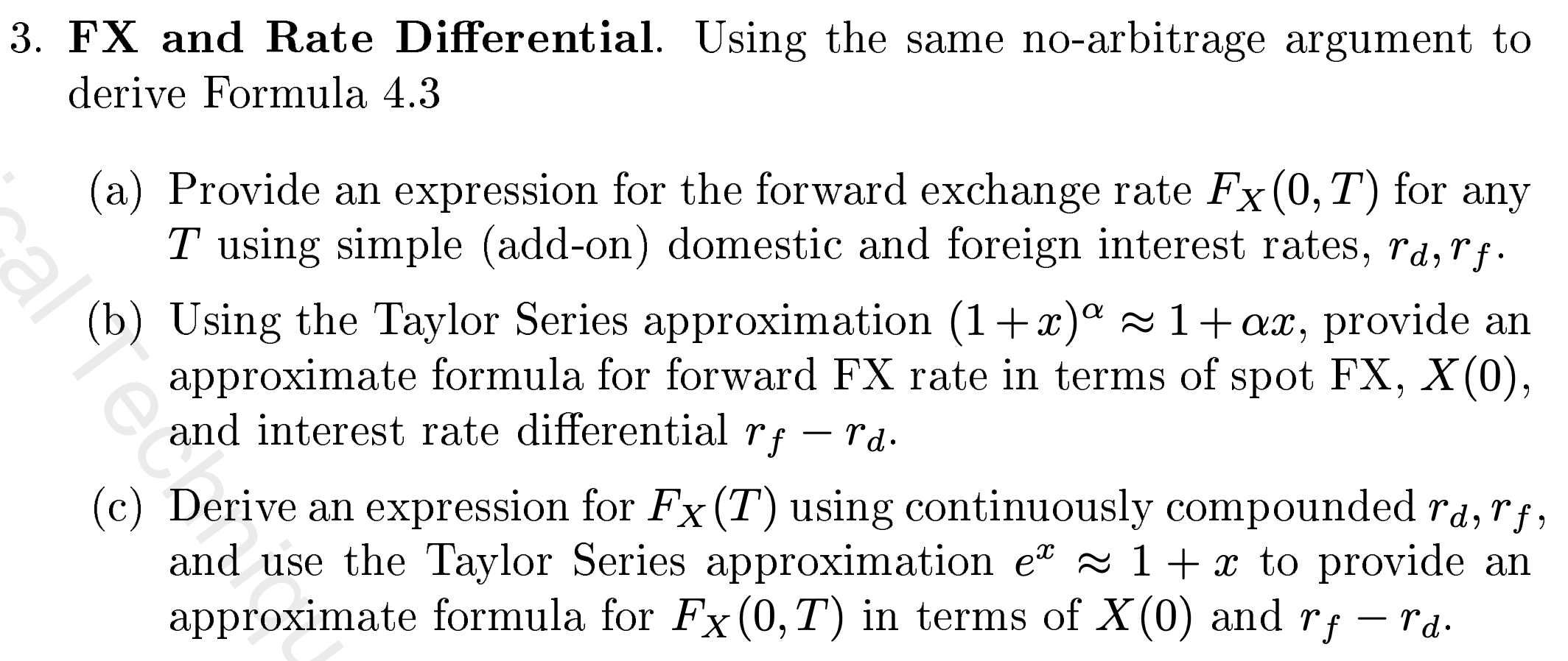 3. FX and Rate Differential. Using the same