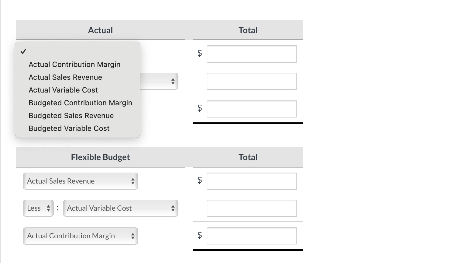 Solved Set up a partial income statement through | Chegg.com