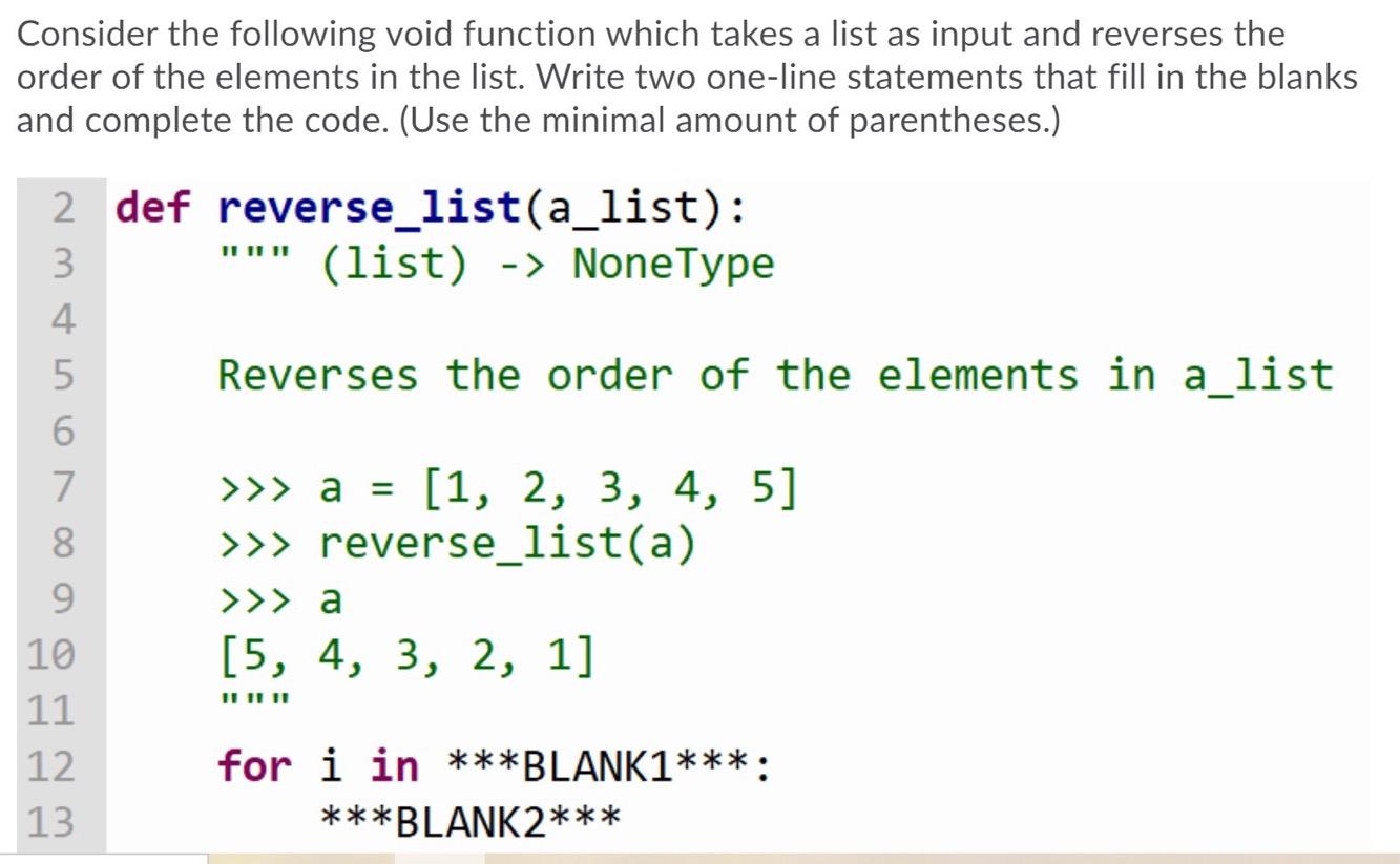 Solved Consider the following void function which takes a | Chegg.com