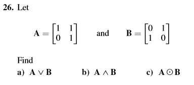 Solved Let A = and B = 1 Find a) AVB. b) A AB. CAOB.