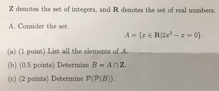 Solved Z denotes the set of integers, and R denotes the set | Chegg.com