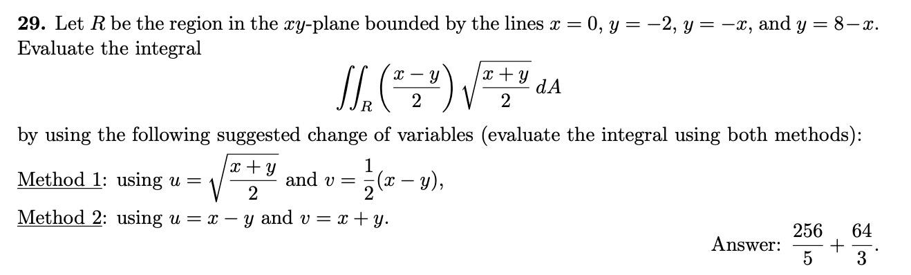 Solved 29. Let R be the region in the xy-plane bounded by | Chegg.com