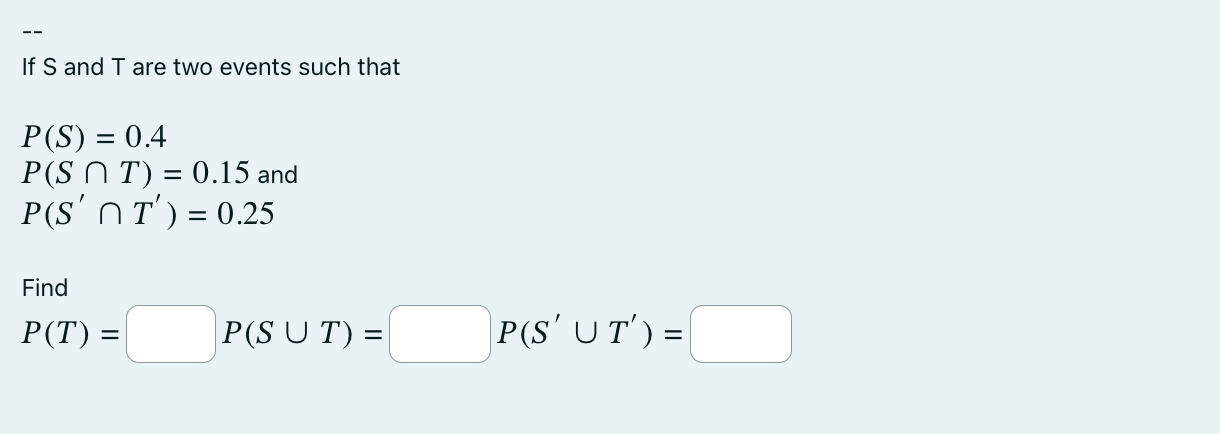 Solved If S and T are two events such that ﻿ ﻿P ( ﻿S | Chegg.com