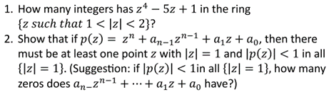 Solved 1. How many integers has z4−5z+1 in the ring {z such | Chegg.com